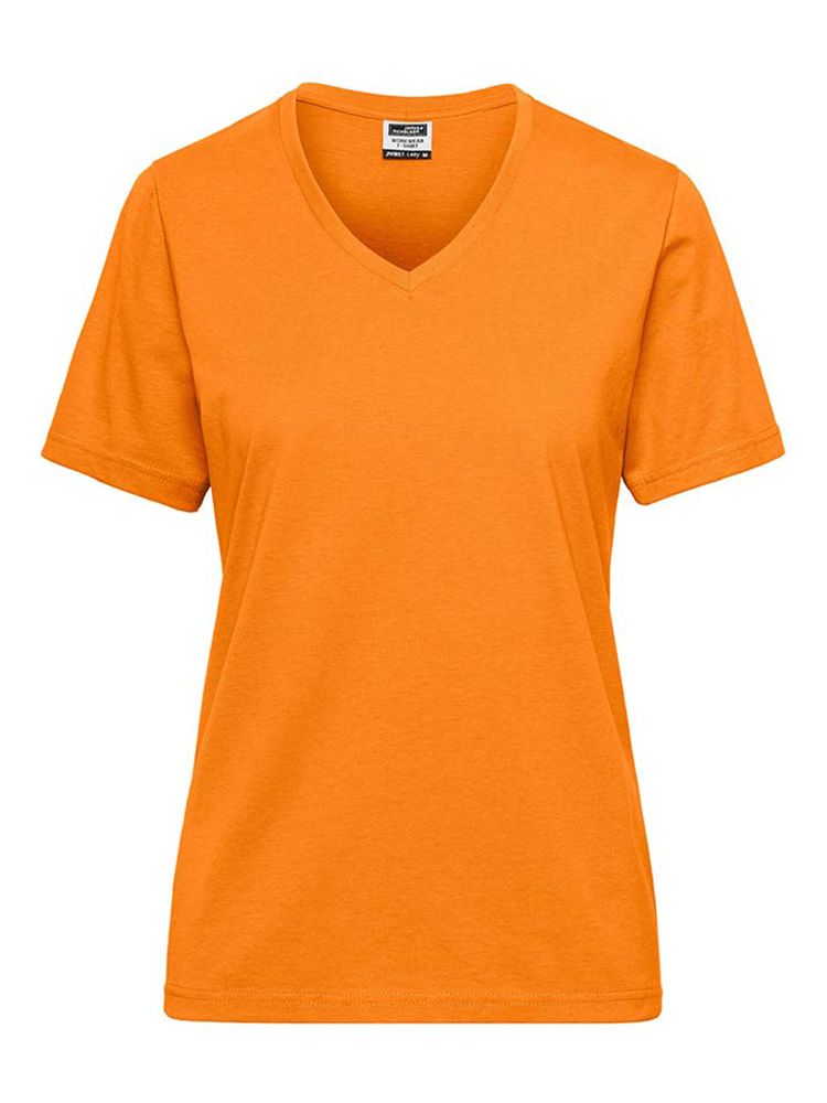 V-Shirt Damen Orange