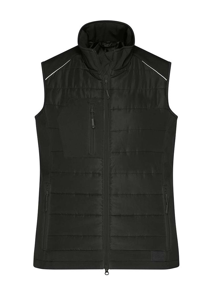 Steppwesten für Damen Schwarz