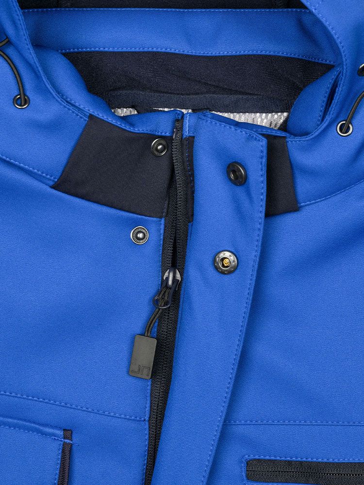 Softshell Arbeitsjacke Herren Beige mit Kapuze, warm gefüttert, wetterfest