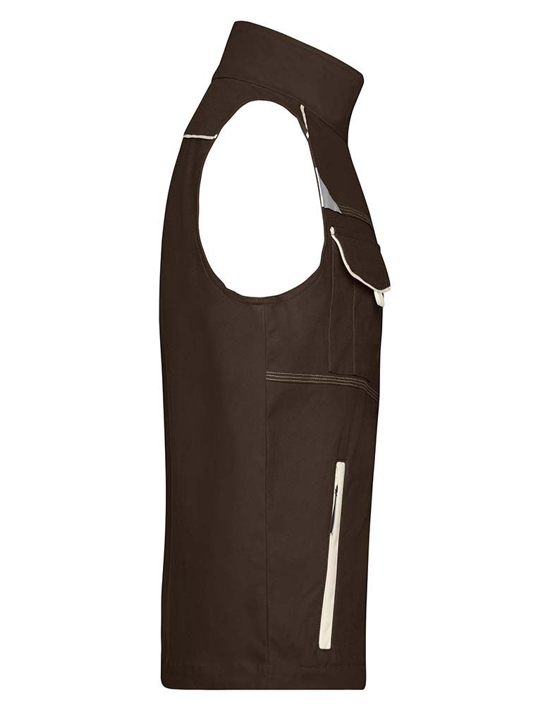 Leichte Arbeitsweste in Braun