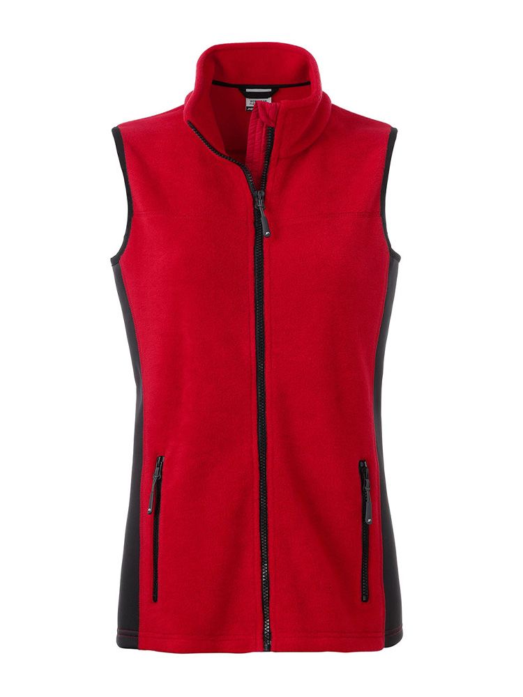 Fleece Weste Damen Rot