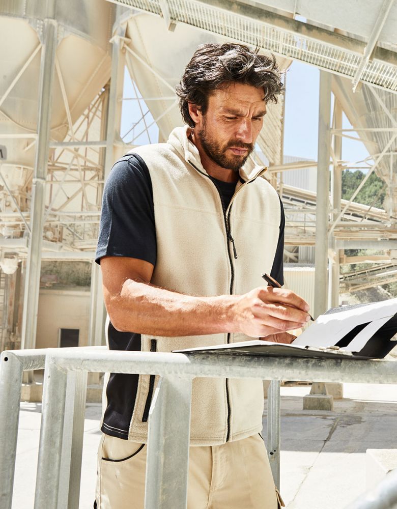 Fleece Weste Herren Beige