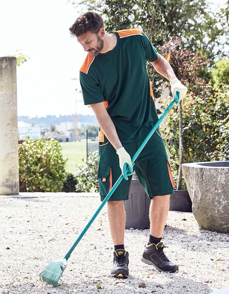 Grünes Arbeits T Shirt Herren aus Baumwolle-Polyester-Mix – robust, pflegeleicht und modern