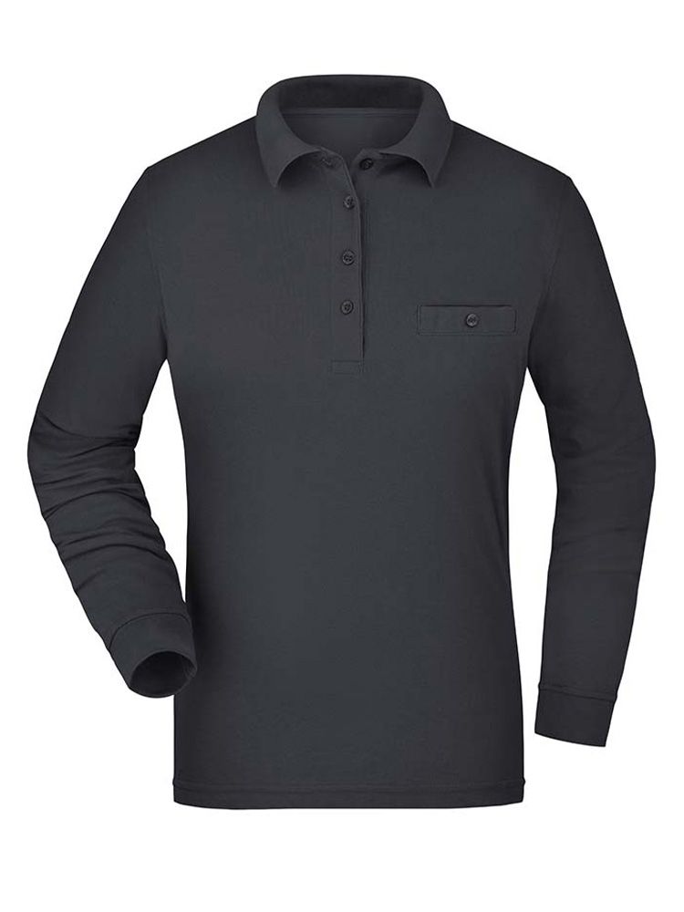 Damen Workwear Poloshirt Pocket Longsleeve Essential
