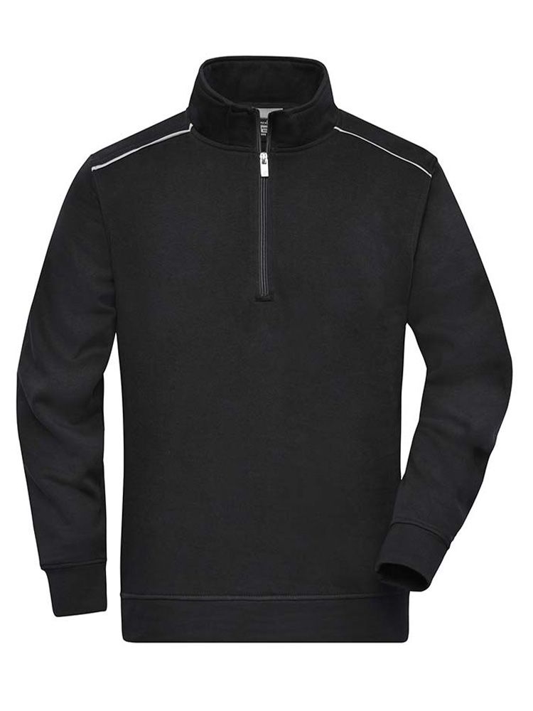 Schwarzes Half Zip Sweatshirt
