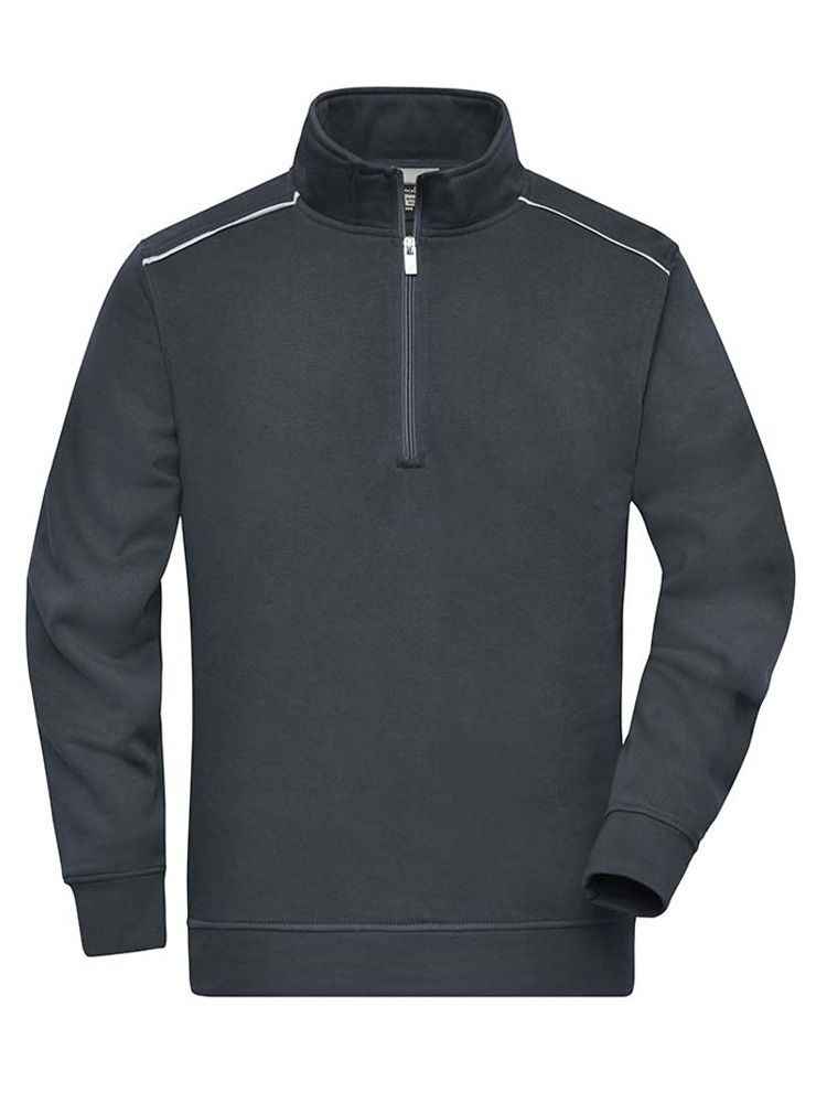 Half Zip Sweatshirt Dunkelgrau