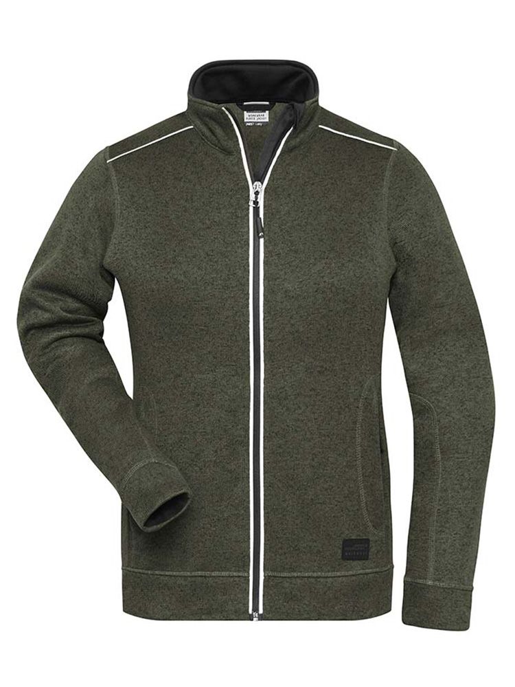 Olivgrüne Fleece Jacke Damen