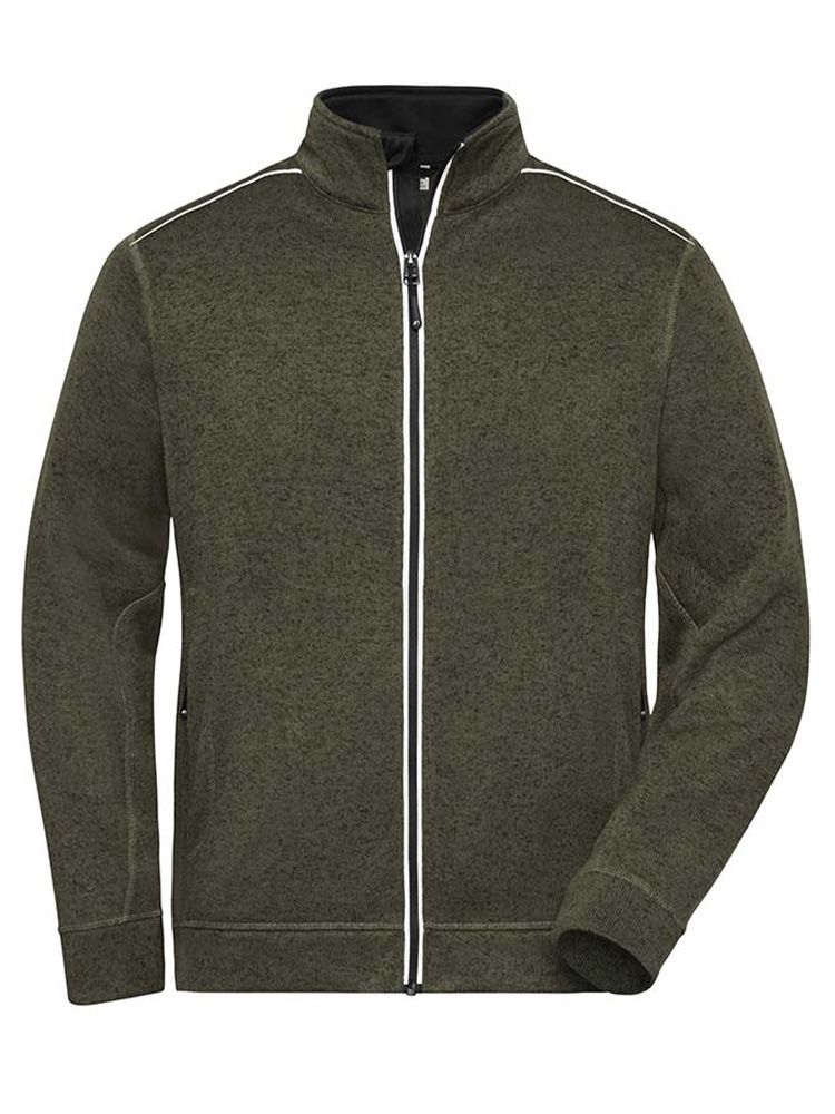 Olivgrüne Fleece Jacke Herren