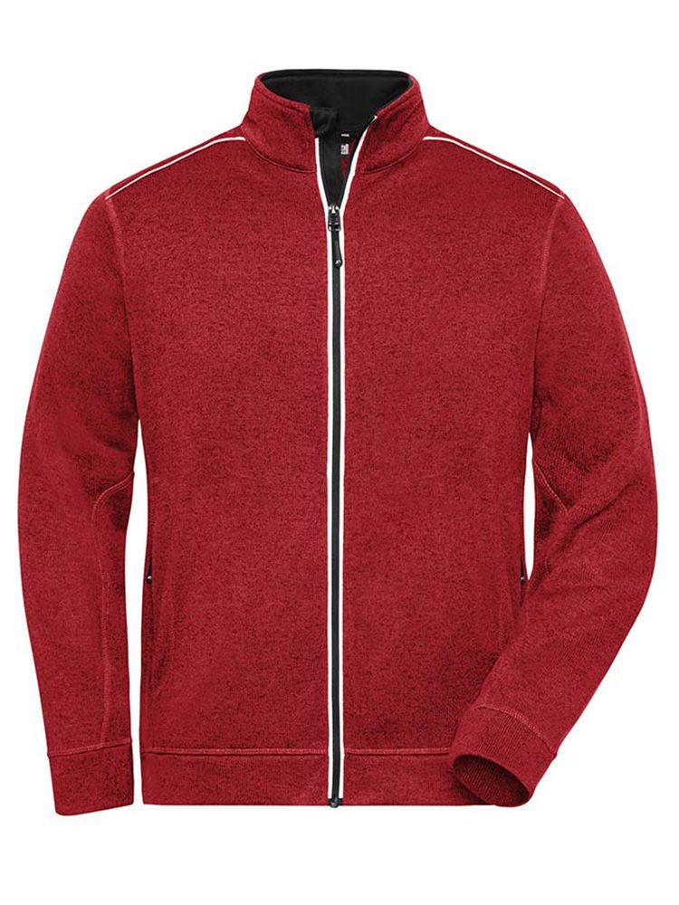Rote Fleece Jacke Herren