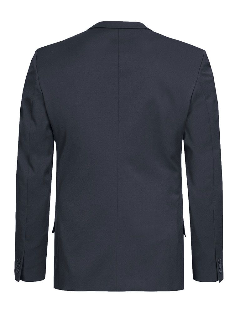 Dunkelblaues Slim Fit Herren Sakko mit 2-Knopf-Design – ideal für Business, Beratung und Empfang