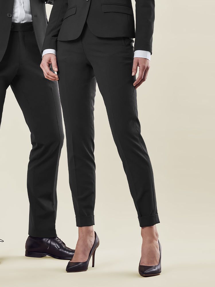 Damen-Hose Slim Fit Schwarz