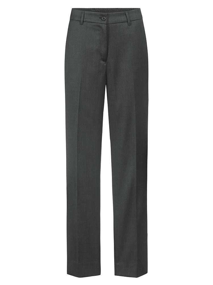 Business Hose Damen Grau Regular Fit mit hoher Leibhöhe