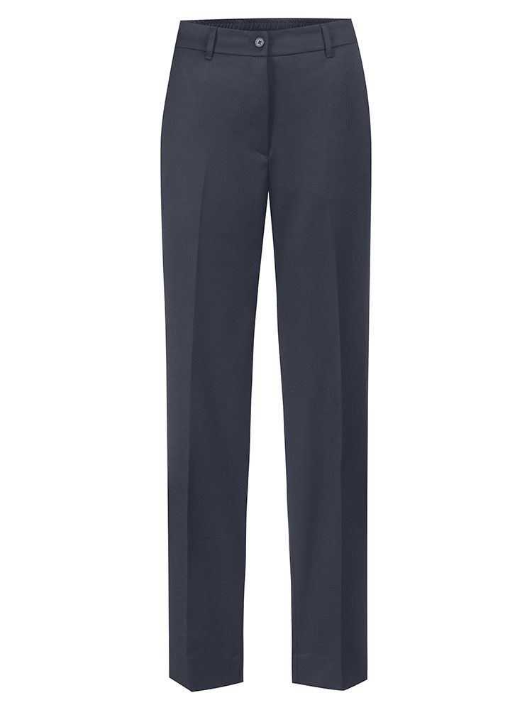 Business Hose Damen Dunkelblau Regular Fit mit hoher Leibhöhe