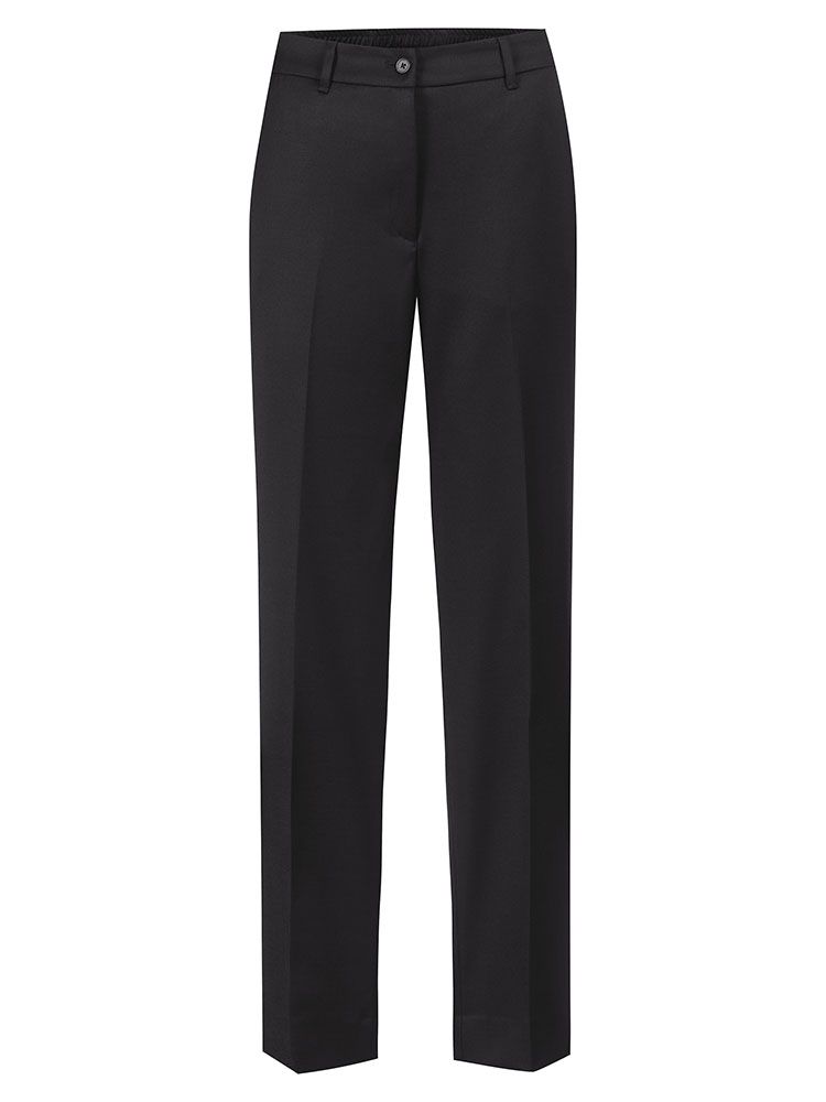 Business Hose Damen Schwarz Regular Fit mit hoher Leibhöhe