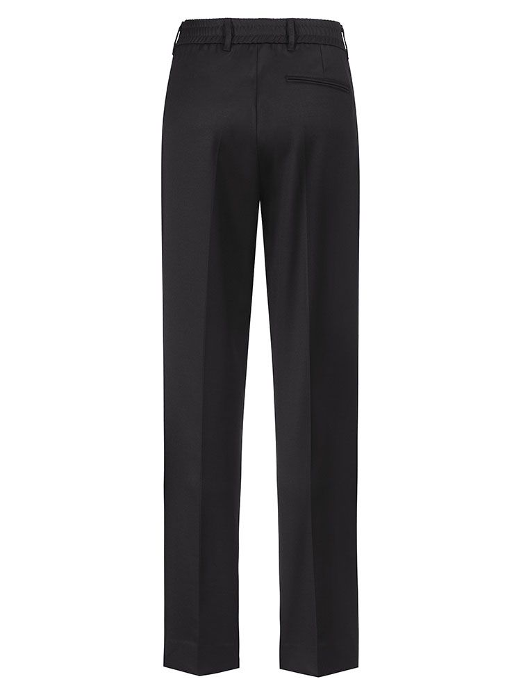 Business Hose Damen Schwarz Regular Fit mit hoher Leibhöhe