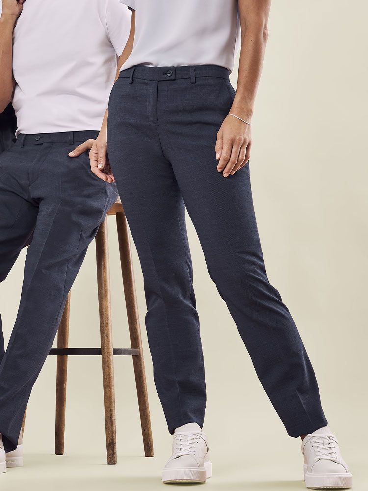 Damenhose Modern Pinpoint Blau – Businesshose für Damen aus elastischem Gewebe mit 37.5® Technologie