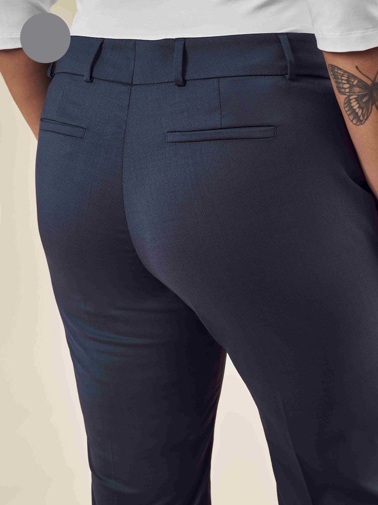 Business Damen Hose Bootcut Hellgrau