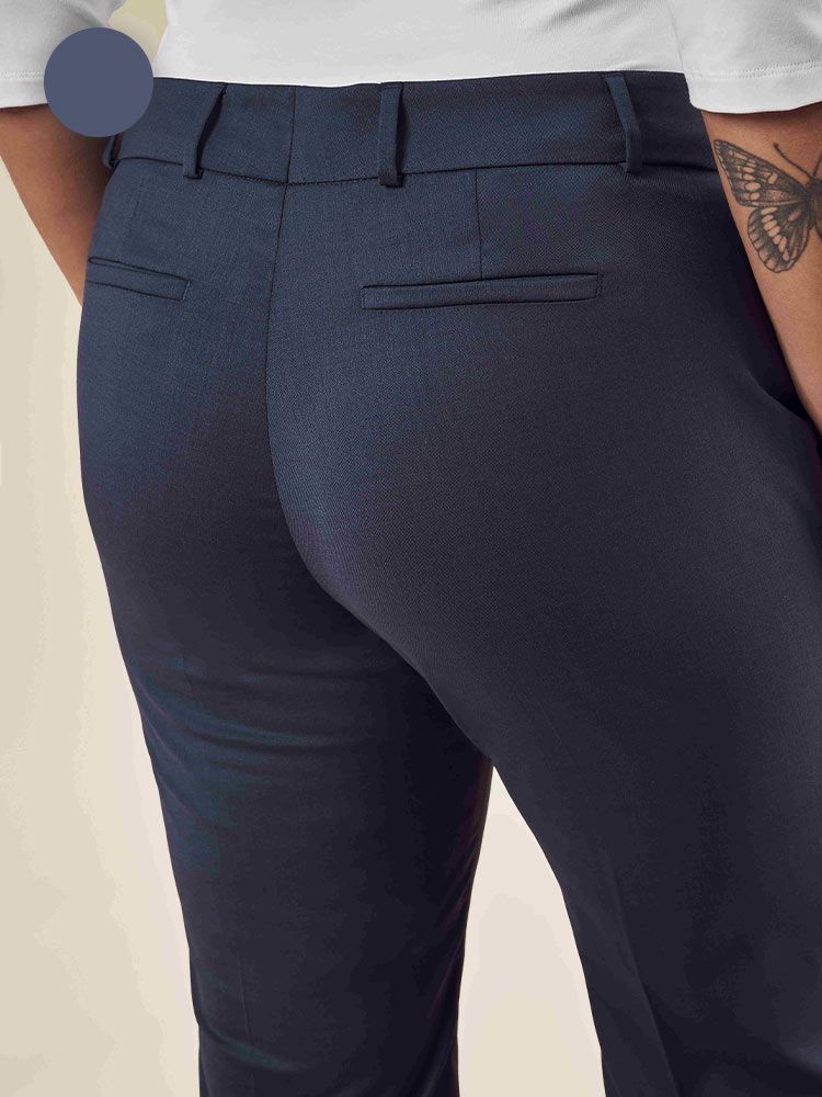 Business Damen Hose Bootcut Blau