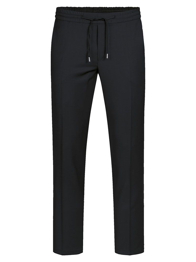 Joggpants Herren Schwarz mit elastischem Bund – moderne Passform für Büro, Service oder Freizeit