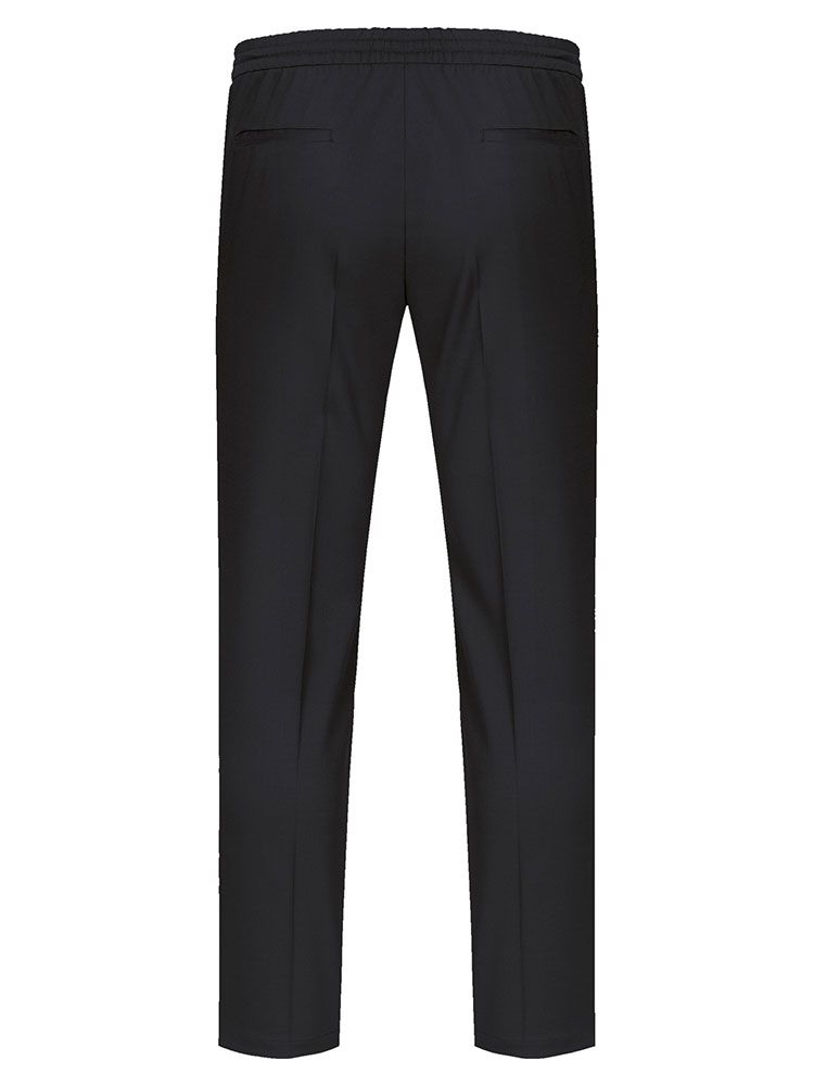 Joggpants Herren Schwarz mit elastischem Bund – moderne Passform für Büro, Service oder Freizeit