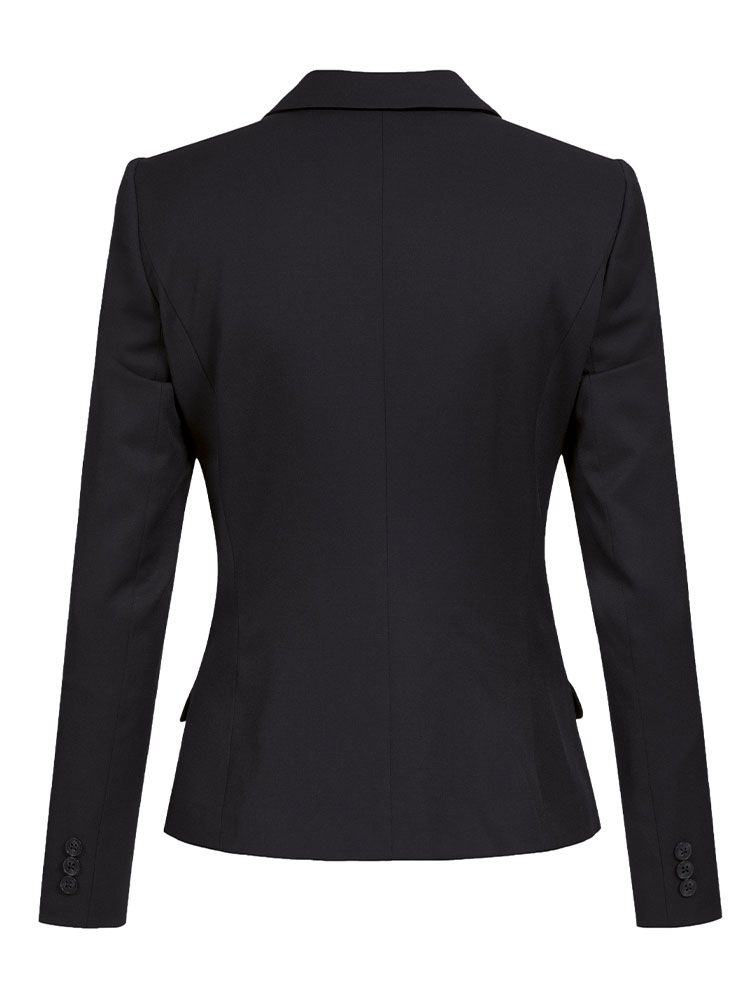 Damen Slim Fit Blazer in Schwarz mit 2-Knopf-Design und Stretch – elegant geschnitten für Business & Empfang
