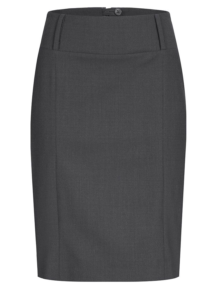 Eleganter Bleistiftrock Grau für Damen mit hoher Taille und Stretch – ideal für Büro, Business und Freizeit-Outfits