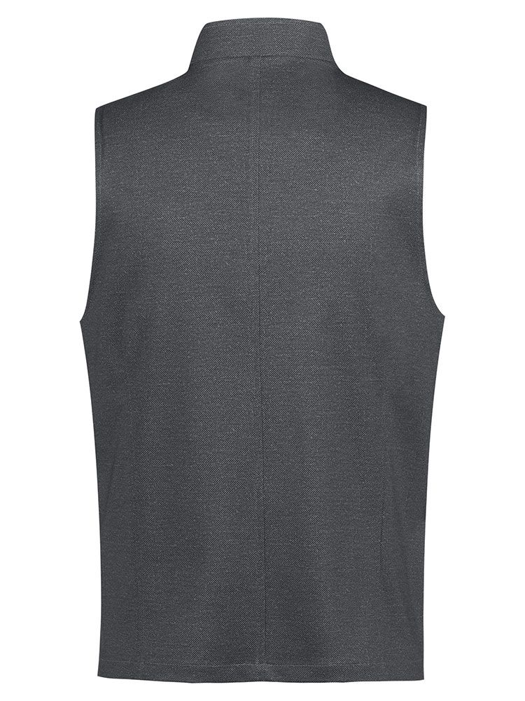 Trachtenweste Herren Grau im Landhausstil mit Stehkragen und 7-Knopf-Verschluss, ideal für Gastronomie und Hotellerie