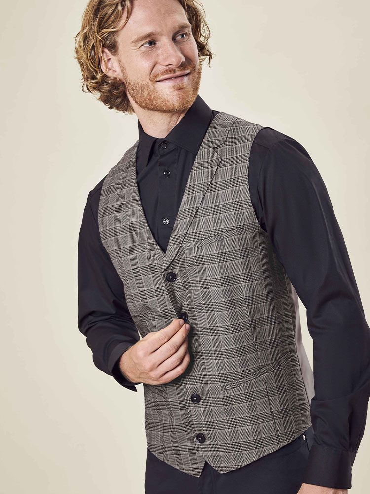 Herren-Weste Glencheck mit elegantem Muster