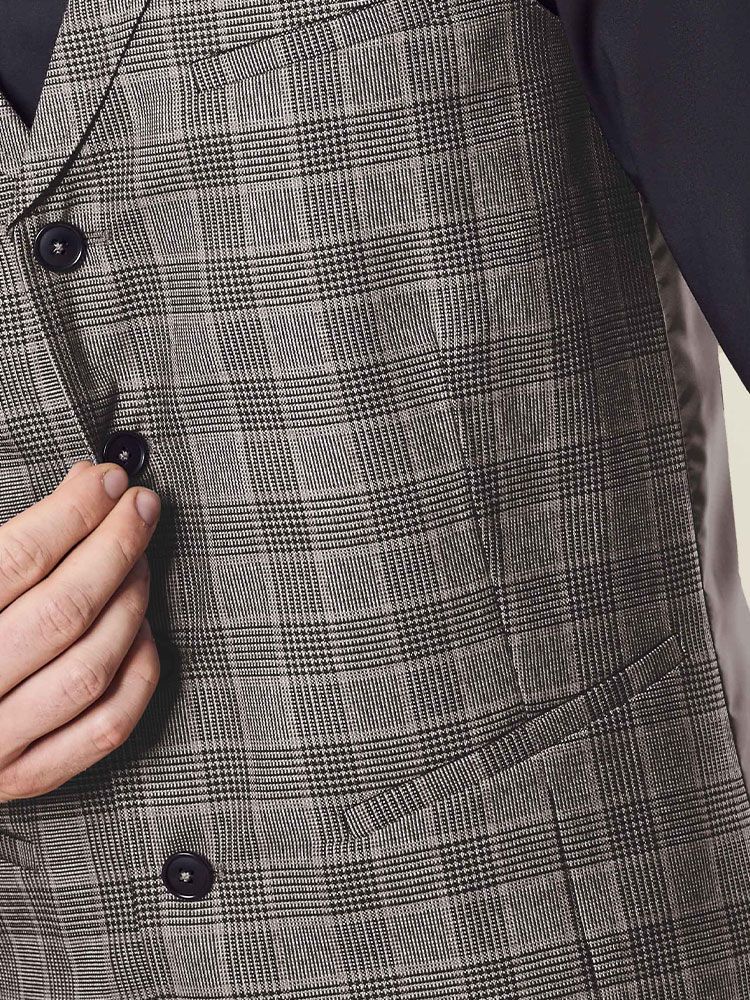 Herren-Weste Glencheck mit elegantem Muster