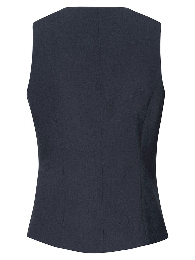 Business Weste Damen Dunkelblau Regular Fit mit Stoffrücken und Taschen für Büro, Verkauf & Messen