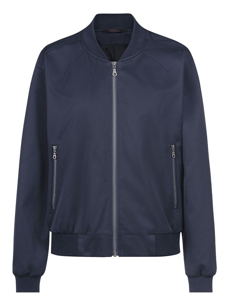 Damen Blouson Dunkelblau mit Stehkragen und Reißverschluss