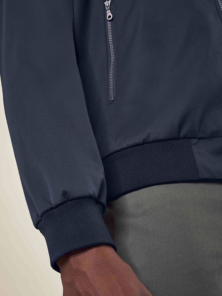 Herren Blouson Dunkelblau mit Stehkragen und Reißverschluss