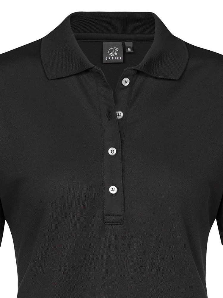Schwarzes Damen Poloshirt