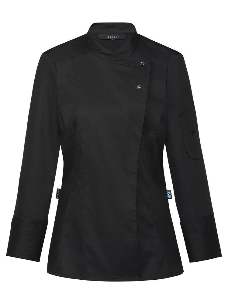 Kochjacke modern Damen in Schwarz