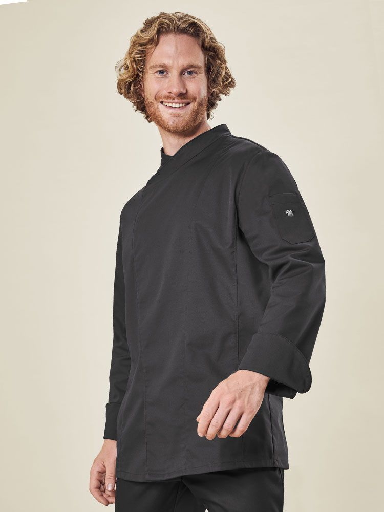 Moderne Kochjacke Herren schwarz