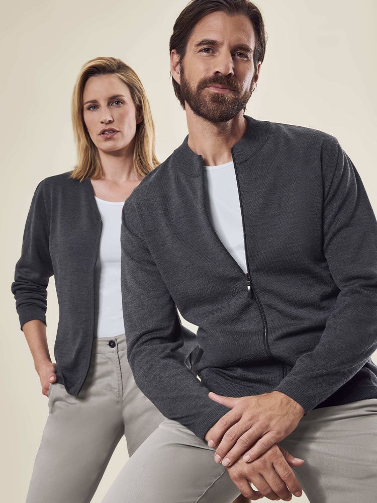 Herren Strickjacke in Dunkelgrau