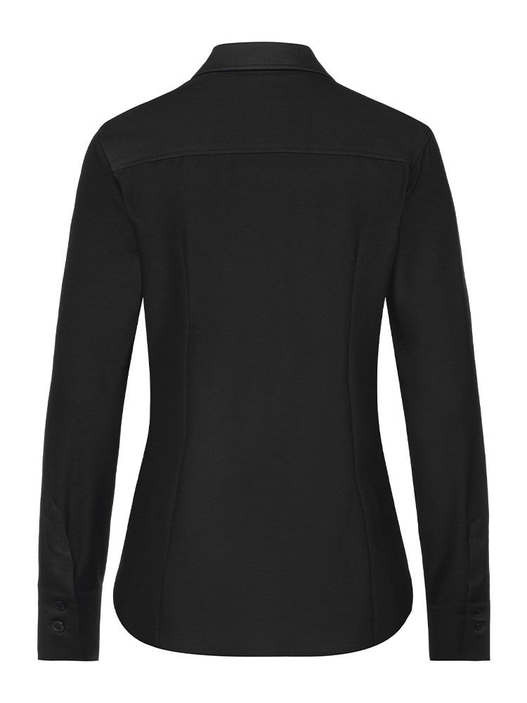 Jersey Hemd Damen Schwarz