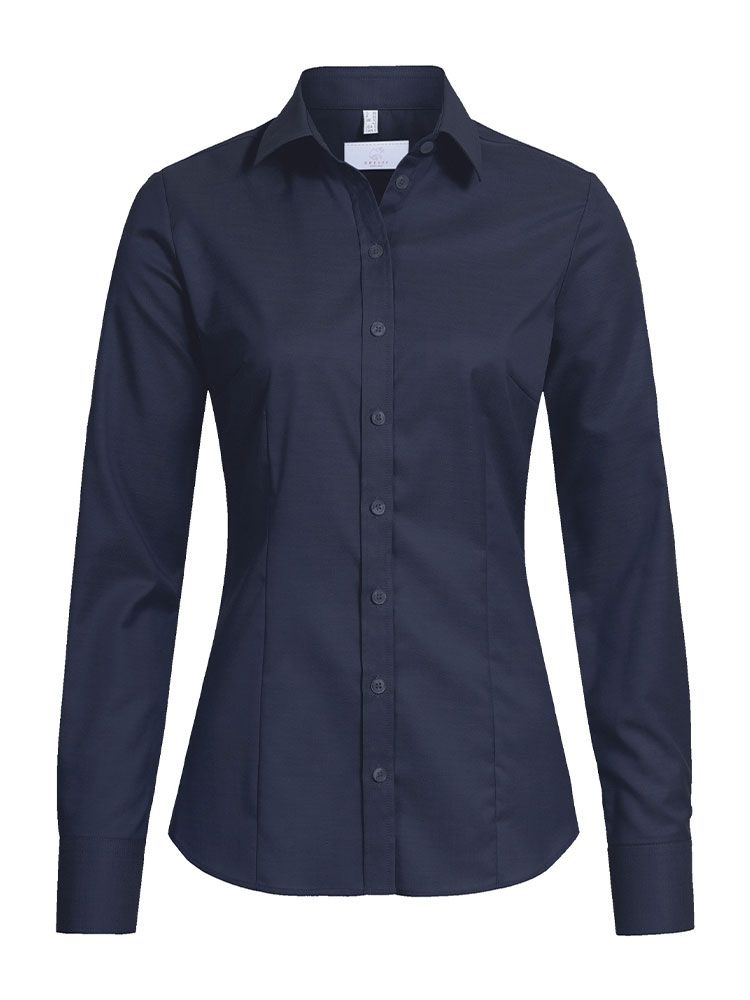 Blaue Damen Bluse Slim Fit