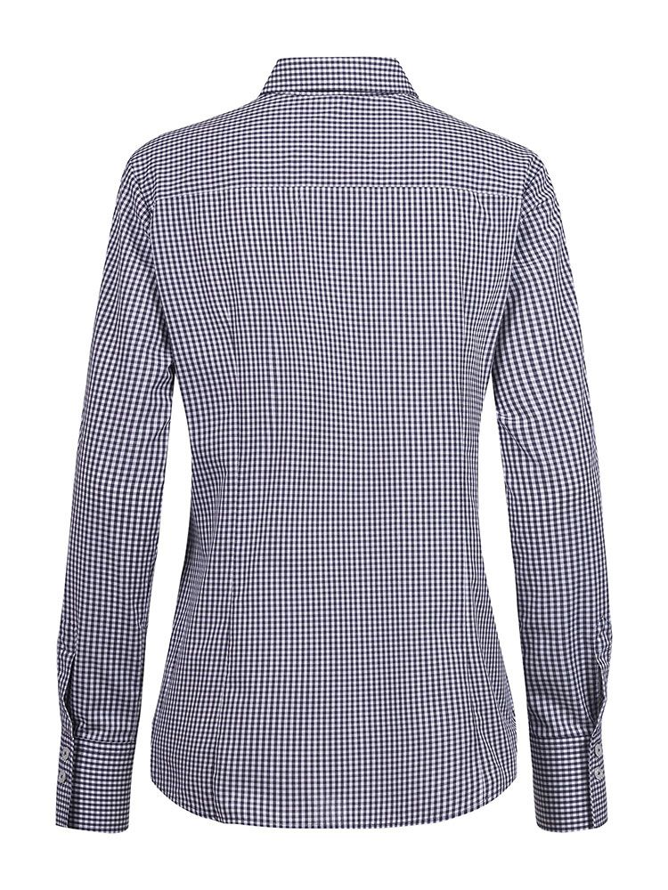 Karierte Bluse Damen Blau/Weiß