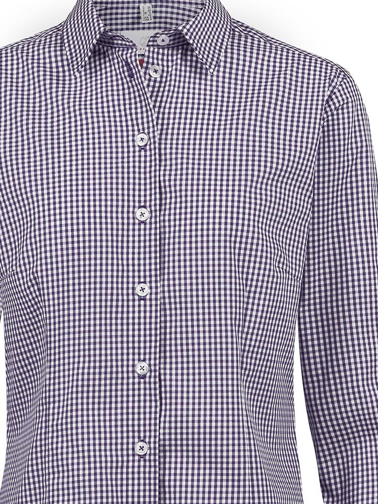 Karierte Bluse Damen Blau/Weiß