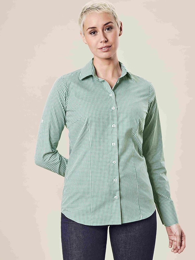 Karierte Bluse Damen Grün