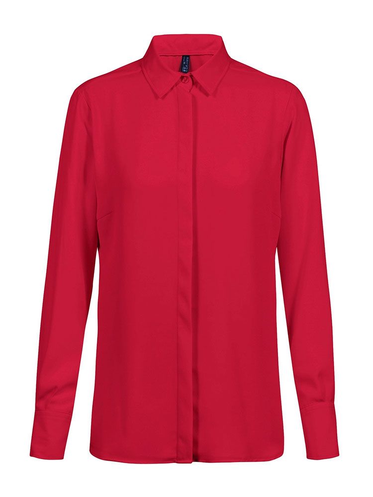 Chiffon Bluse Rot