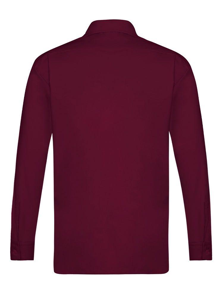Herrenhemd langarm Weinrot