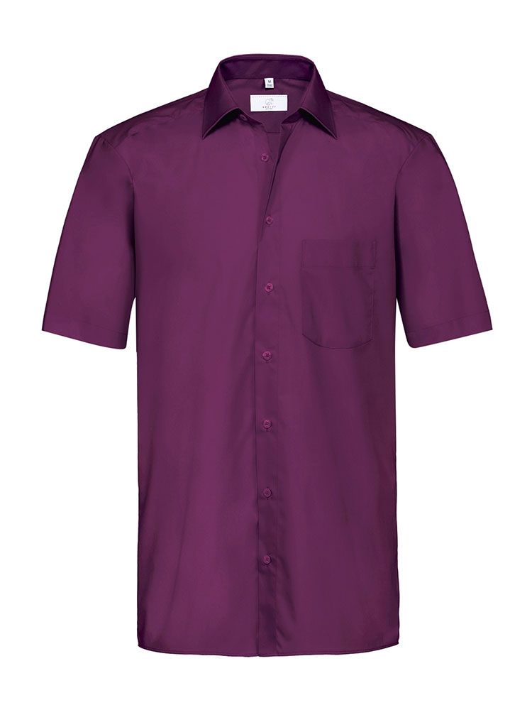 Herrenhemden kurz mit Kent-Kragen in 10 Farben und Brusttasche, Regular Fit