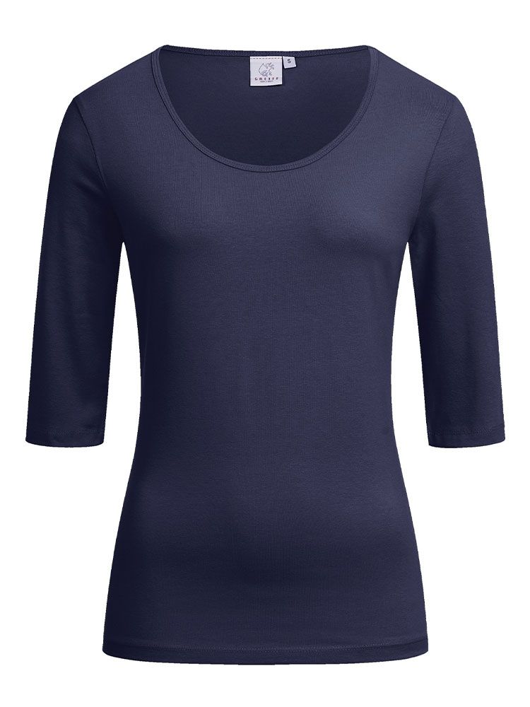 Halbarmshirt Damen in Blau, Regular Fit, Rundhals, 1/2-Arm von Greiff – ideal für Teamwear