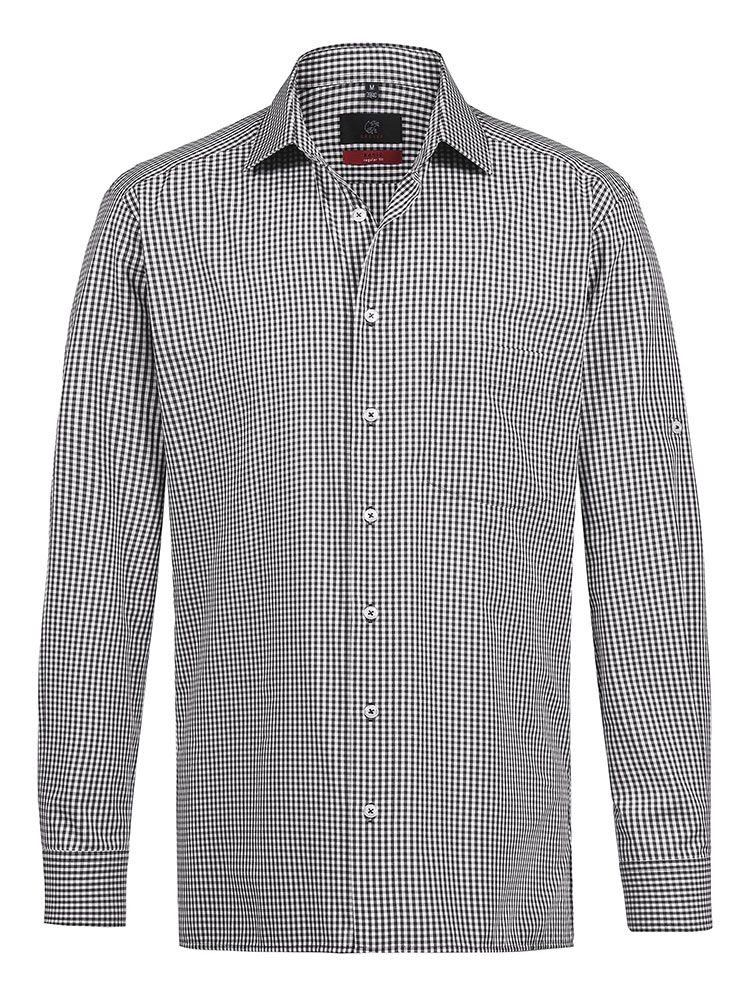 Kariertes Hemd Herren Schwarz/Weiß