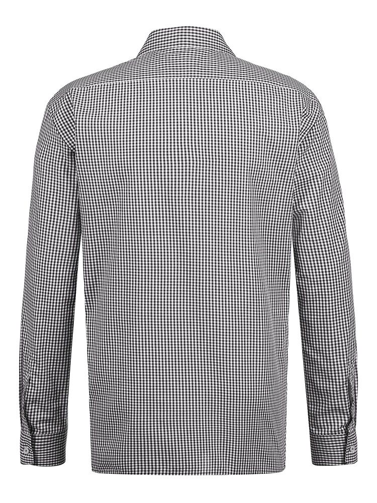 Kariertes Hemd Herren Schwarz/Weiß