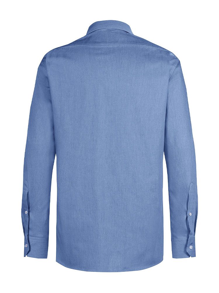 Jeanshemd Herren in Denimoptik mit Krempelarm und Kontrasteinsatz – ideal für Beruf und Freizeit