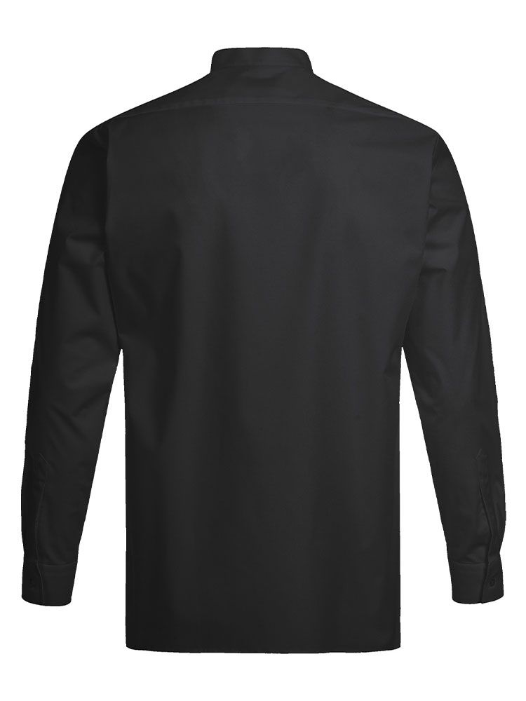 Hemd Stehkragen schwarz für Herren – schwarzes GREIFF Businesshemd