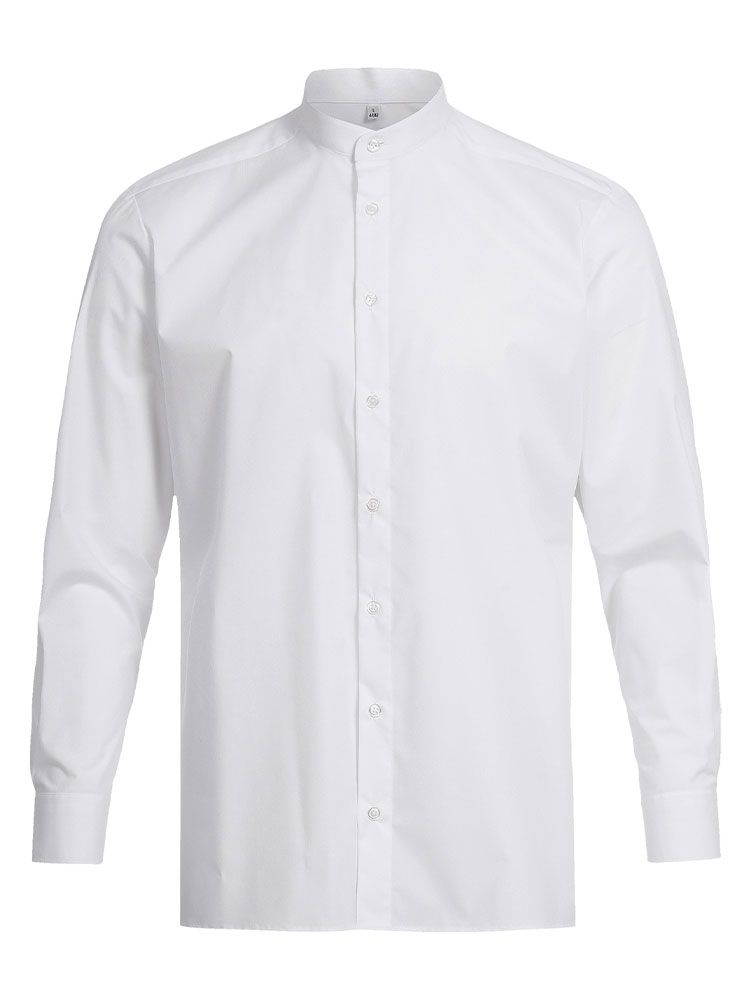 Weißes Hemd mit Stehkragen Herren